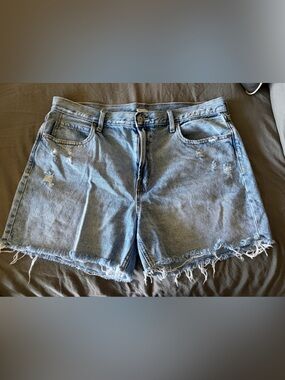 Old Navy Light Blue Distressed Denim Jean Shorts